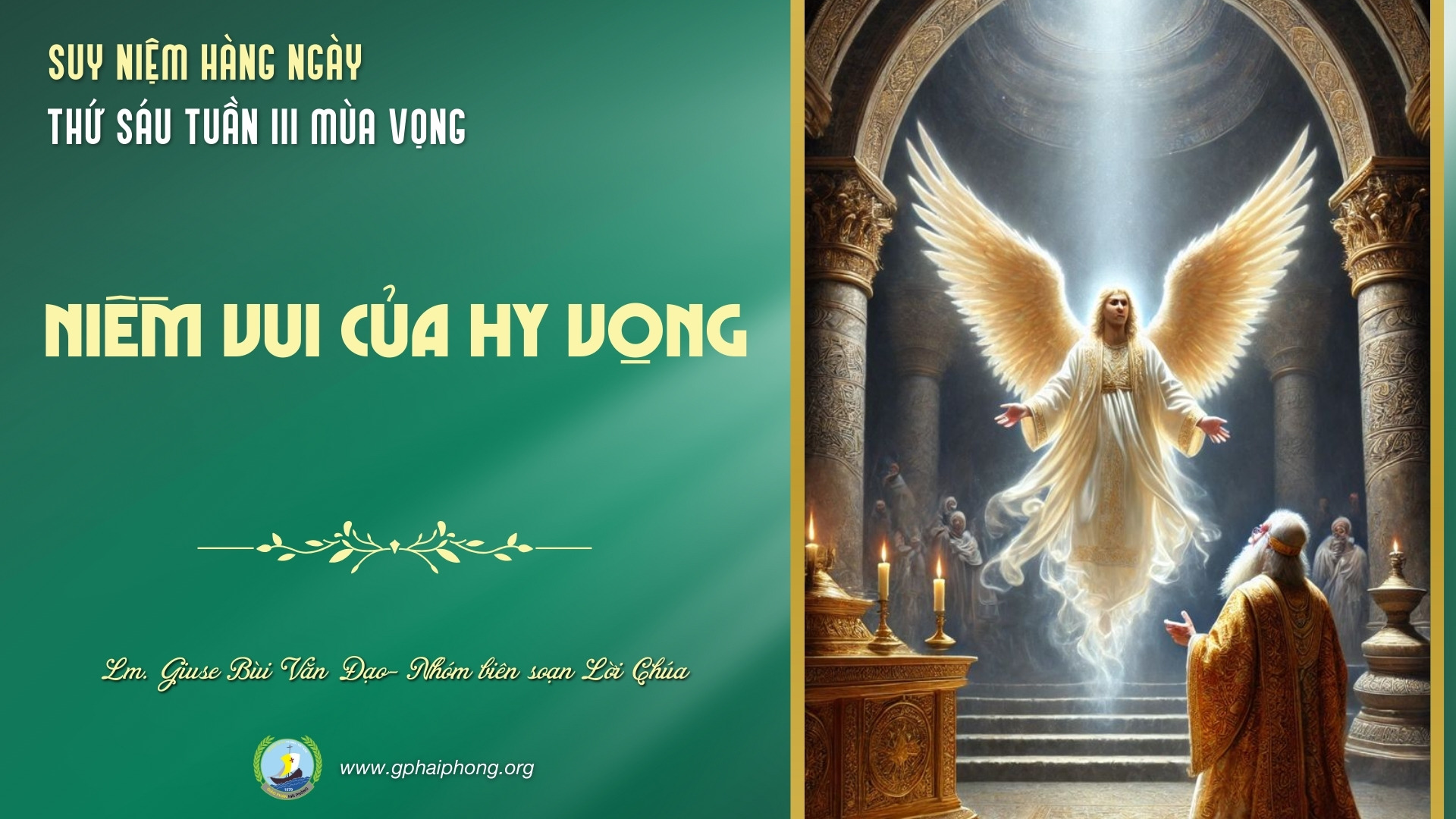 Suy Niệm Lời Chúa Hàng Ngày | Thứ Sáu ngày 19.12 tuần Bát nhật trước Giáng sinh
